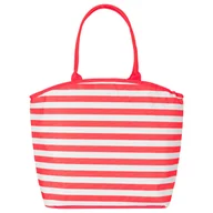 Torby termiczne - TORBA TERMICZNA NA ZAKUPY PLAŻĘ W PASKI CZERWONA 20L - miniaturka - grafika 1