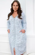 Piżamy damskie - Koszula nocna damska zapinana na zamek Gracjela, Kolor niebieski-wzór, Rozmiar L, Italian Fashion - Primodo.com - miniaturka - grafika 1