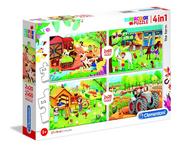Puzzle - Clementoni Puzzle 2x20+2x60 elementów Super Kolor - Farma - miniaturka - grafika 1