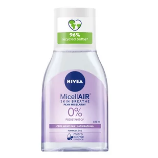 Nivea MicellAir Skin Breathe pielęgnujący płyn micelarny do cery wrażliwej i nadwrażliwej 100ml 92511-uniw - Płyny micelarne - miniaturka - grafika 1