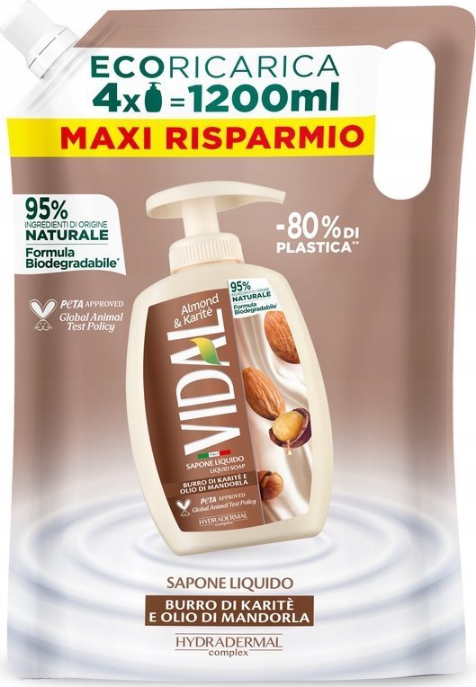 Vidal Mydło w płynie Almond & Karite 1,2 L