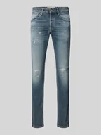 Spodnie męskie - Jeansy o kroju regular slim fit z przetarciami model ‘WILLBI’ - miniaturka - grafika 1