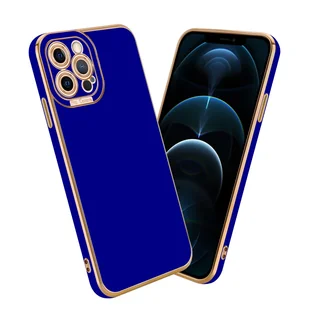 Etui Cadorabo do Apple iPhone 12 PRO MAX Etui ochronne w kolorze niebieskim Etui na telefon komórkowy Etui ochronne na aparat TPU - Etui i futerały do telefonów - miniaturka - grafika 1