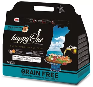 HappyOne Grain-Free Mediterraneum Small Breeds sardynka 3kg - Sucha karma dla psów - miniaturka - grafika 1