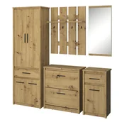 Meble ogrodowe - Zestaw mebli z wieszakiem na ubrania dąb artisan H3-D30 - miniaturka - grafika 1