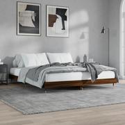 Łóżka - Rama łóżka, brązowy dąb, 150x200 cm, materiał drewnopochodny Lumarko! - miniaturka - grafika 1