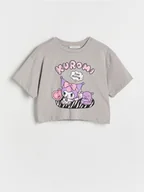 Koszulki dla dziewczynek - Reserved - T-shirt Kuromi - ciemnoszary - miniaturka - grafika 1