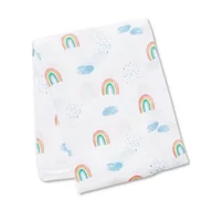 Koce i narzuty dla dzieci - Lulujo, Kocyk muślinowy, Rainbow Sky - miniaturka - grafika 1
