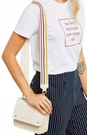 Torebki damskie - TOMMY HILFIGER TOREBKA DAMSKA SKÓRZANA BEŻOWA PJB - miniaturka - grafika 1
