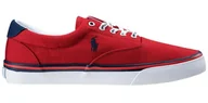 Trampki męskie - POLO Ralph Lauren Męskie trampki THORTON z czerwonego materiału 40 - miniaturka - grafika 1