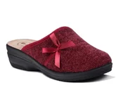 Kapcie damskie - Kapcie damskie pantofle domowe zakryte bordowe na koturnie Inblu LV-11-38 - miniaturka - grafika 1