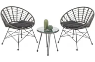 Meble ogrodowe - Meble ogrodowe technorattanowe Loreto Grey / Grey - miniaturka - grafika 1