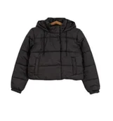 Kurtki damskie - Vans Kurtka Damska Hillgate Cropped Puffer Black VN000PK1BLK1 XS - miniaturka - grafika 1