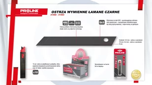 OSTRZE WYMIENNE 9*0,4MM SK5 SZT.10 CZARNE DISPLAY PROLINE - Nożyce i noże - miniaturka - grafika 2