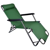 Leżaki ogrodowe - Leżak ogrodowy OUTDORIUM Leon Zielony - miniaturka - grafika 1