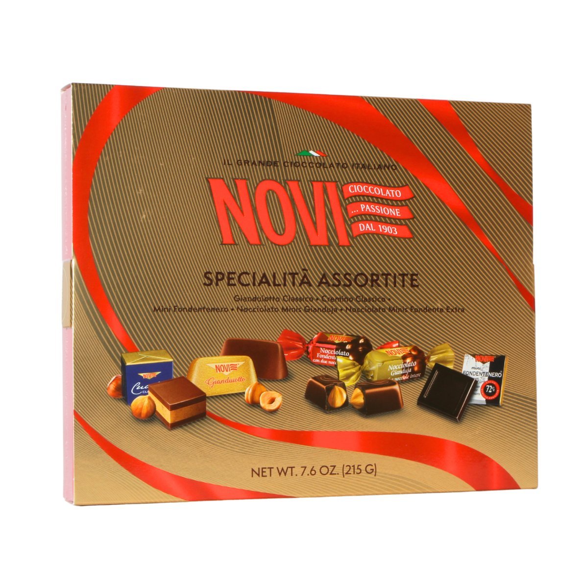 NOVI Włoskie Praliny Czekoladowe Bombonierka 215g