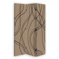 Parawany - Parawan dwustronny obrotowy FEEBY, Tekstura Brązowy 110x170 - miniaturka - grafika 1