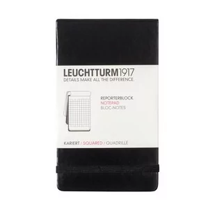 Leuchtturm, Notes reporterski, 188 stron, kratka, czarny - Notesy i bloczki - miniaturka - grafika 1