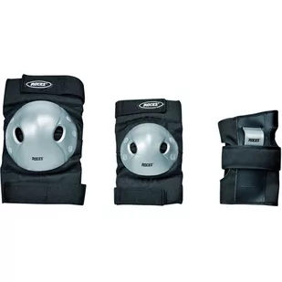 Roces Ochraniacze na roces chłopcy Extra Three-Pack, Black/Grey, mjr, 301377  001 301377-001_001_MJR - Ochraniacze - miniaturka - grafika 1