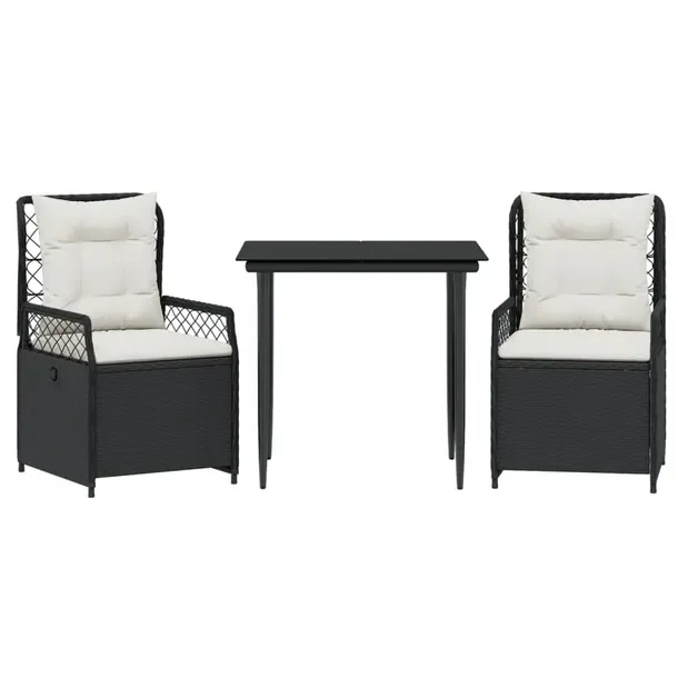 Zestaw Mebli Ogrodowych Rattan PE, Stół 80x80x74 cm, Krzesła 55x60x93 cm