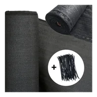 Ogrodzenia - Siatka Cieniująca Maskująca Na Ogrodzenie Płot 90% 1,5X10 Grafit +Uv - miniaturka - grafika 1