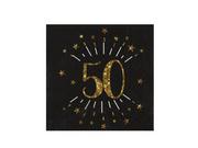 Urodziny dla dorosłych - Santex Serwetki na pięćdziesiąte urodziny Sparkling - 33 cm - 10 szt. - miniaturka - grafika 1
