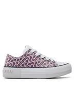 Buty dla dziewczynek - Tommy Hilfiger Trampki Low Cut Lace-Up Sneaker T3A9-32289-0753 Bordowy - miniaturka - grafika 1