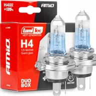 Żarówki samochodowe - ŻARÓWKI H4 AMIO LumiTec NEXT GENERATION +135% 12V 60/55W HOMOLOGACJA E1 R37 - miniaturka - grafika 1