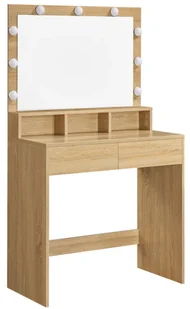 Toaletka z lustrem led i szufladami dąb sonoma 5x H7-E84 - Toaletki - miniaturka - grafika 1