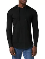Bluzy męskie - Urban Classics Męska bluza z kapturem z dżerseju, Czarny (czarny 7), XXL - miniaturka - grafika 1