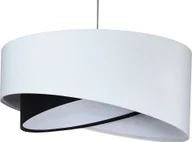 Lampy sufitowe - Lampa wisząca Lumes Biało-czarna welurowa lampa wisząca - EX975-Balo - miniaturka - grafika 1