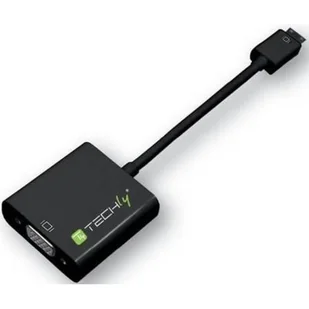 Techly Adapter mini HDMI C męski na VGA żeński czarny 10cm KKTCKPEV0080 - Adaptery i przejściówki - miniaturka - grafika 1