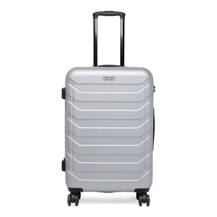 Gino Rossi GIN-M-003-05-SILVER Srebrny - Walizki - miniaturka - grafika 1