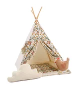 Namioty i tipi dla dzieci - Namiot tipi dla dzieci, bawełna, okienko, kura, słodka sielanka - miniaturka - grafika 1