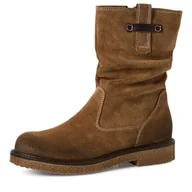 Botki damskie - Tamaris Damskie sztyblety Boot Flat 1-25810-45, brązowe, 36 EU, brązowy, 36 EU - miniaturka - grafika 1