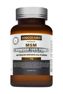 SINGULARIS-HERBS Singularis Superior MSM Powder 100% Pure 100g Długi termin ważności! 3280261 - Stawy, mięśnie, kości - miniaturka - grafika 1