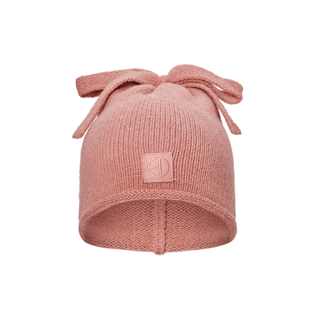 ELODIE DETAILS - czapka zimowa, Furry Knit Beanie, Rosy Bow, 6-12 m-cy