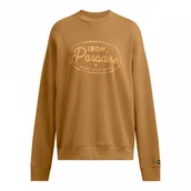 Bluzy damskie - Damska bluza dresowa nierozpinana bez kaptura Under Armour Project Rock W Hwt Crew Tools - brązowa - miniaturka - grafika 1