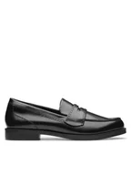 Mokasyny damskie - Clarks Mokasyny Straven Edge 26181277 Czarny - miniaturka - grafika 1