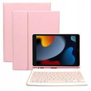 Etui do tabletów - Etui do Apple iPad 7 2019 / 8 2020 / 9 2021 10,2" z klawiaturą bluetooth BT różowe Case Obudowa Pokrowiec Futerał - miniaturka - grafika 1