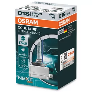 OSRAM XENARC COOL BLUE INTENSE D1S, +150% jaśniejsze światło, do 6200K, lampa ksenonowa, wygląd LED, kartonowe pudełko (1 lampa) - Części motocyklowe - miniaturka - grafika 1