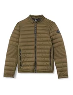 Kurtki męskie - Replay Męska kurtka pikowana slim fit, 928 ciemny oliwkowy, XXL - miniaturka - grafika 1