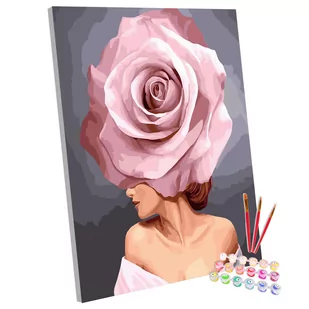 Epiphone, Zestaw do malowania po numerach Kobieta Kwiat, 40x50 cm - Malowanie po numerach - miniaturka - grafika 1