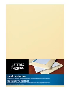 Galeria papieru Teczka ozdobna ofertowa ICELAND KREMOWY opk. 5 sztuk A4 - Teczki i skoroszyty - miniaturka - grafika 1