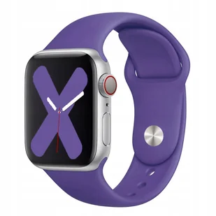 PASEK do Zegarka APPLE WATCH GUMOWY 38/40/41mm FIOLETOWY - Akcesoria do smartwatchy - miniaturka - grafika 1