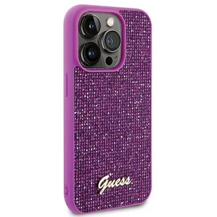Etui Guess Disco Metal Script na iPhone 15 Pro - różowe - Etui i futerały do telefonów - miniaturka - grafika 3