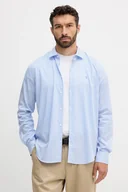 Koszule męskie - Trussardi koszula bawełniana męska kolor niebieski relaxed z kołnierzykiem klasycznym 5007N000009N - miniaturka - grafika 1
