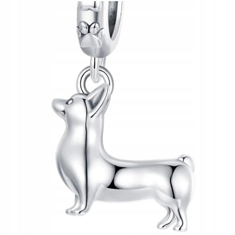 Charms Zawieszka Charms Pies Corgi Srebro 925 Charmsy Trusky