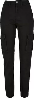 Spodnie damskie - Urban Classics Damskie spodnie damskie Cotton Twill Utility Pants, czarny, 28 - grafika 1