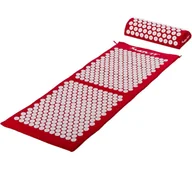 Akcesoria medycyny naturalnej - Movit Mata do akupresury z poduszką 130 x 50 cm - czerwona - miniaturka - grafika 1